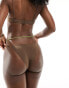 Фото #6 товара Monki v shape bikini brief in chocolate brown