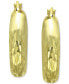 Small Textured Hoop Earrings in 18k Gold-Plated Sterling Silver, 1" Created for Macy's