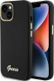 Guess Guess GUHCP15SSMBSLK iPhone 15 6.1" czarny/black hardcase Silicone Script Metal Logo & Frame - фото #1