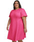 Фото #1 товара Plus Size Balloon-Sleeve Fit & Flare Dress