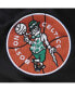 Men's Black Boston Celtics Big and Tall Hardwood Classics Wordmark Satin Raglan Full-Zip Jacket