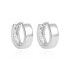 Фото #1 товара Minimalist silver earrings rings AGUC1854