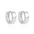 Фото #1 товара Minimalist silver earrings rings AGUC1854