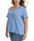 Фото #4 товара Plus Size Cotton Striped T-Shirt, Created for Macy's