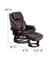 Multi-Position Recliner & Ottoman With Swivel Wood Base