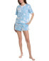 Фото #1 товара Dkny 2Pc Top & Boxer Sleep Set Women's Blue Xl