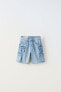 Фото #1 товара Multi-pocket denim bermuda shorts ZARA