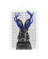 Фото #1 товара Fab Funky Jackalope with Blue Antlers Canvas Art - 19.5" x 26"