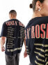 ASOS DESIGN unisex oversized graphic tee in black with Guns N Roses Tour prints