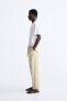 Pleated cotton - linen trousers