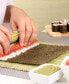 Фото #5 товара Helen’s Asian Kitchen Sushi Rolling Set, Includes 2 Sushi Mats 2 Rice Paddles and 10-Pair Silk Wrapped Bamboo Chopsticks