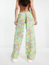 COLLUSION scribble floral beach trouser in multi