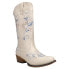 Фото #2 товара Roper Riley Floral Embroidery Snip Toe Cowboy Womens Off White Casual Boots 09-