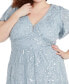 Фото #3 товара Plus Size Sequined Fit & Flare Gown