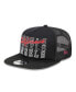Фото #4 товара Men's Black California Angels Cooperstown Collection Street Team A-Frame Trucker 9FIFTY Snapback Hat