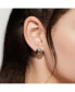 ფოტო #4 პროდუქტის Silver Sphere Hoop Earrings - Mini Abby Silver