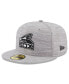 Фото #1 товара Men's Gray Chicago White Sox 2023 Clubhouse 59FIFTY Fitted Hat