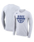 Men's White Duke Blue Devils Basketball Drop Legend Long Sleeve Performance T-shirt