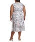 Фото #2 товара Plus Size Sleeveless Printed Midi Dress