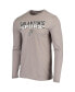 ფოტო #3 პროდუქტის Men's Gray, Black San Antonio Spurs Long Sleeve T-shirt and Pants Sleep Set