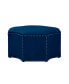 Fiorella Upholstered Octagon Cocktail Ottoman with Nailhead Trim