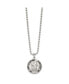 Brushed and Enameled St. Christopher Medal Ball Chain Necklace