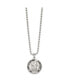 Фото #3 товара Brushed and Enameled St. Christopher Medal Ball Chain Necklace