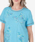 Фото #5 товара Petite Summer Breeze Dragonfly Embroidery Top