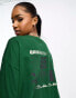 Quiksilver oversized long sleeve t-shirt in green Mittelgrün, S - фото #6