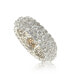 Фото #3 товара Suzy Levian Sterling Silver Cubic Zirconia 3 Row White Eternity Band