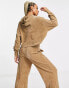 Фото #2 товара Nike velour cord wide leg joggers in driftwood beige