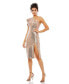 ფოტო #9 პროდუქტის Women's Ieena Sequined Flutter One Shoulder Fitted Dress