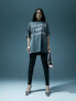 Murci oversized motif t-shirt in washed grey