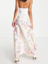 Фото #2 товара ASOS DESIGN full satin prom maxi skirt in floral print