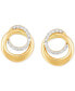 ფოტო #1 პროდუქტის Diamond Interlocking Circle Stud Earrings (1/10 ct. t.w.) in 10k Gold