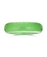 Good Luck Energy Smooth Stackable Natural Dyed Green Jade Band Ring