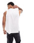 ASOS DESIGN smart relaxed satin vest in white