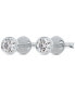 Фото #1 товара Diamond Bezel Stud Earrings (3/8 ct. t.w.) in 14k White Gold