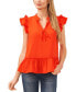 Фото #1 товара Women's Ruffle-Sleeve Peplum Top