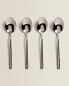 Pack of shiny steel dessert spoons (pack of 4)