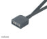 Фото #4 товара Akasa AK-CBLD08-12BK - 0.12 m - Addressable RGB LED splitter cable - 1x3-pin / 2x3-pin - Male/Female - Black