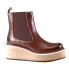 Фото #1 товара Diba True She Nah Round Toe Wedge Booties Womens Brown Casual Boots 22630-213