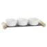 Фото #1 товара поднос для закусок DKD Home Decor Белый Чёрный Керамика Доска 33 x 10 x 5,8 cm