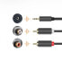 Kabel przewód audio 3.5 mm mini jack - 2x RCA 1.5m czarny