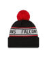 Фото #2 товара Men's Black Atlanta Falcons Repeat Cuffed Knit Hat with Pom