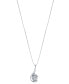 ფოტო #3 პროდუქტის Diamond Swirl Frame 18" Pendant Necklace (1/4 ct. t.w.) in 14k White Gold