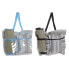 Фото #1 товара Пляжная сумка DKD Home Decor 44 x 23 x 62 cm Полотно Серый Синий Коричневый Зеленый PVC (2 штук)