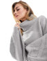 NA-KD knitted jumper with arm detail in grey 2XS - фото #2