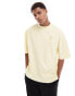 River Island sports club print t-shirt in yellow