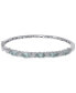 ფოტო #2 პროდუქტის Aquamarine (3-3/4 ct. tw.) & Diamond Accent Bangle Bracelet in Sterling Silver